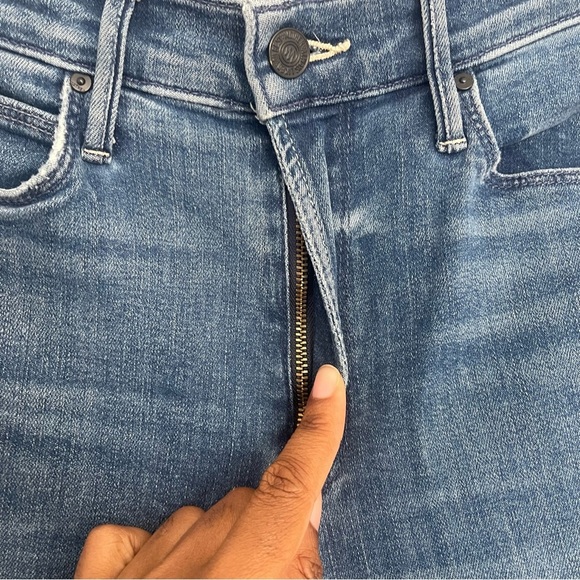 MOTHER The Mid Rise Dazzler Ankle Jean Straight Leg Wish Upon A Star - Picture 6 of 12